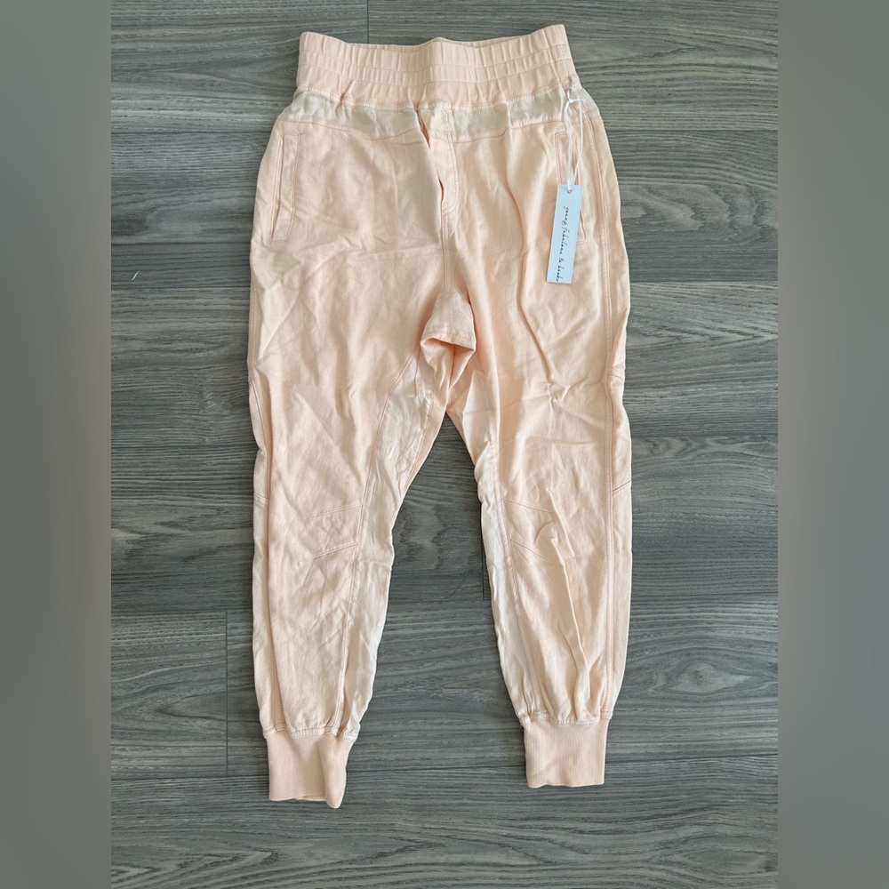 NWT XS Young Fabulous & Broke Light Orange Capri Sweat Pants